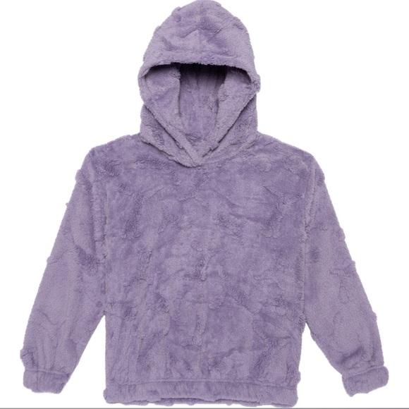 Puma Big Girls Embossed Sherpa Fleece Hoodie size S - Picture 1 of 7